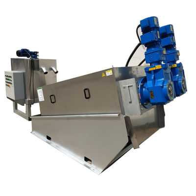 Macchina a spirale automatizzata piena 18-30kg/h di disidratazione dei fanghi di acciaio inossidabile