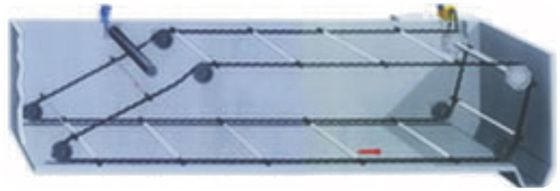 acciaio al carbonio a catena del sistema della ruspa spianatrice di 3m per il carro armato di trattamento delle acque