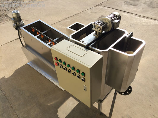 grado industriale della macchina di disidratazione dei fanghi della vite impilato 100mm