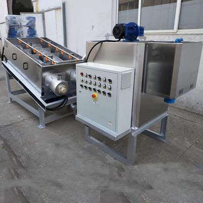 Trattamento delle acque a vite 3m3/H automatico del pascolo del disidratatore del fango SS304