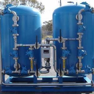 Carro armato chimico di trattamento delle acque reflue, attrezzatura blu di trattamento delle acque reflue