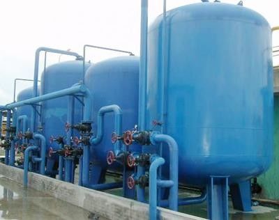 Carro armato chimico di trattamento delle acque reflue, attrezzatura blu di trattamento delle acque reflue
